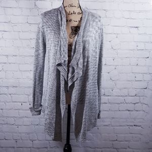 Pink Republic gray open front cardigan